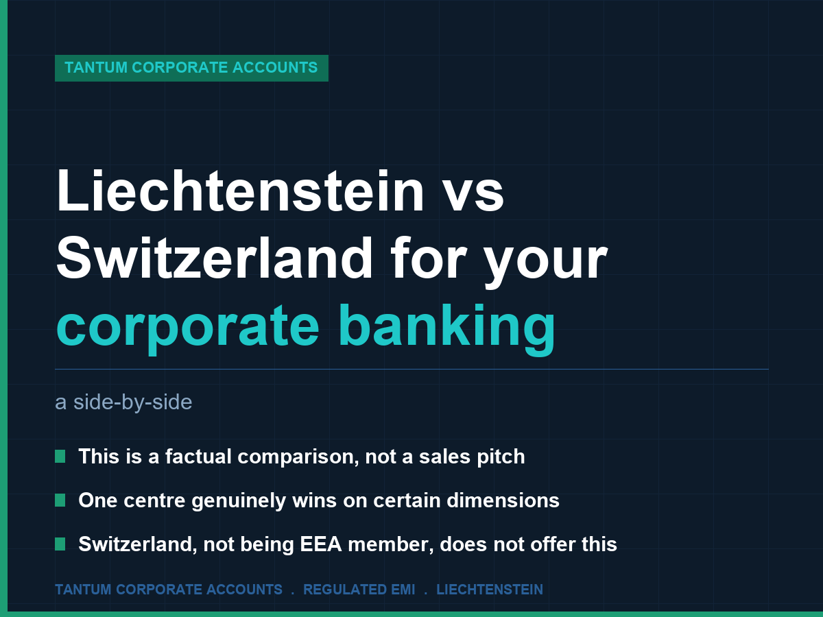 Liechtenstein vs. Schweiz für Firmenkonten