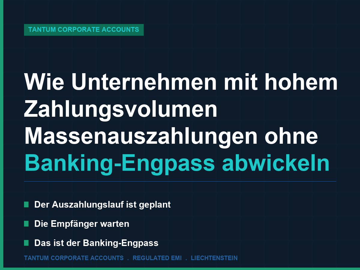 Massenauszahlungen ohne den Banking-Engpass