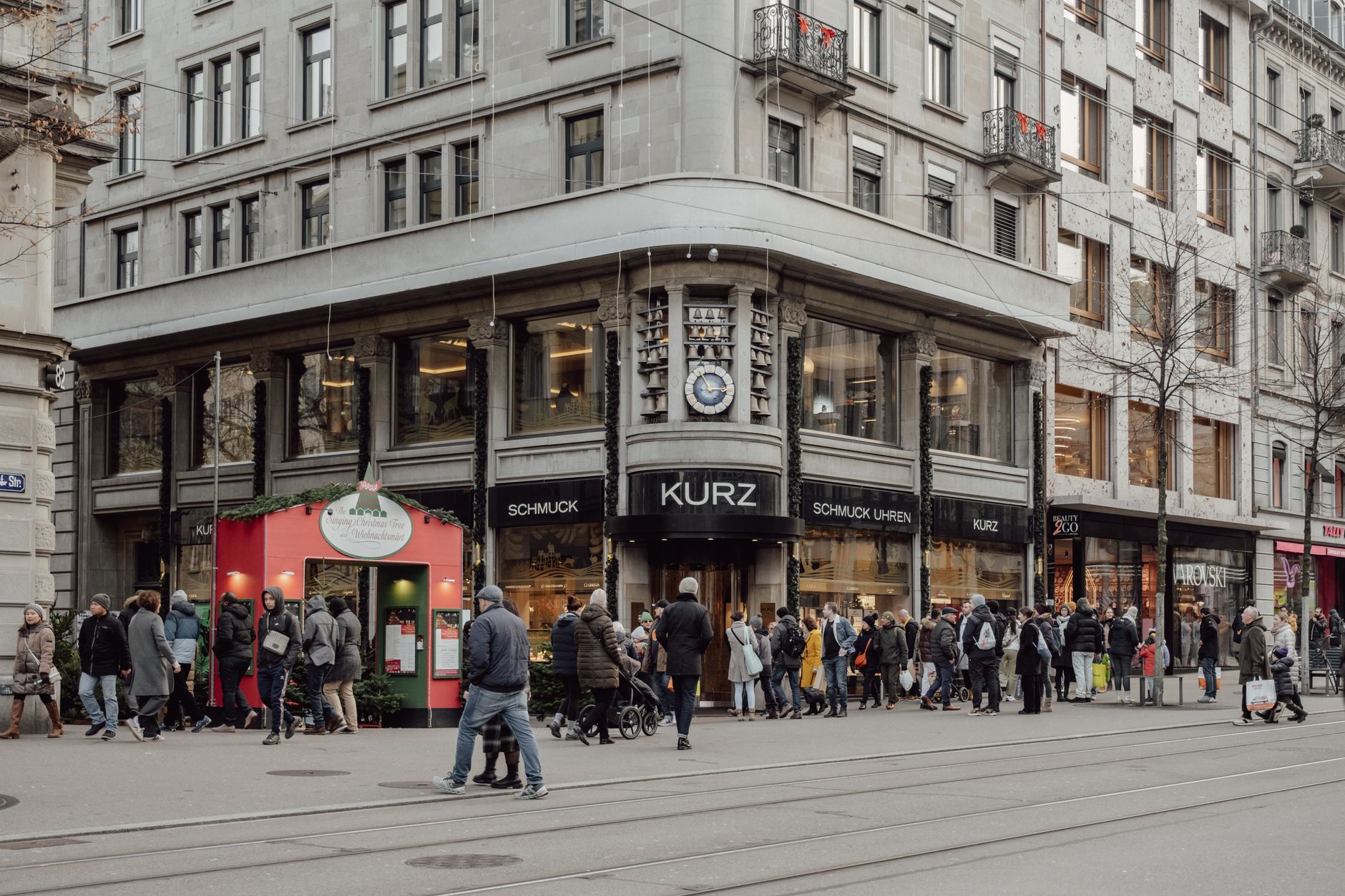 Geschäftsviertel in Zürich, Schweiz – internationale Finanzinfrastruktur